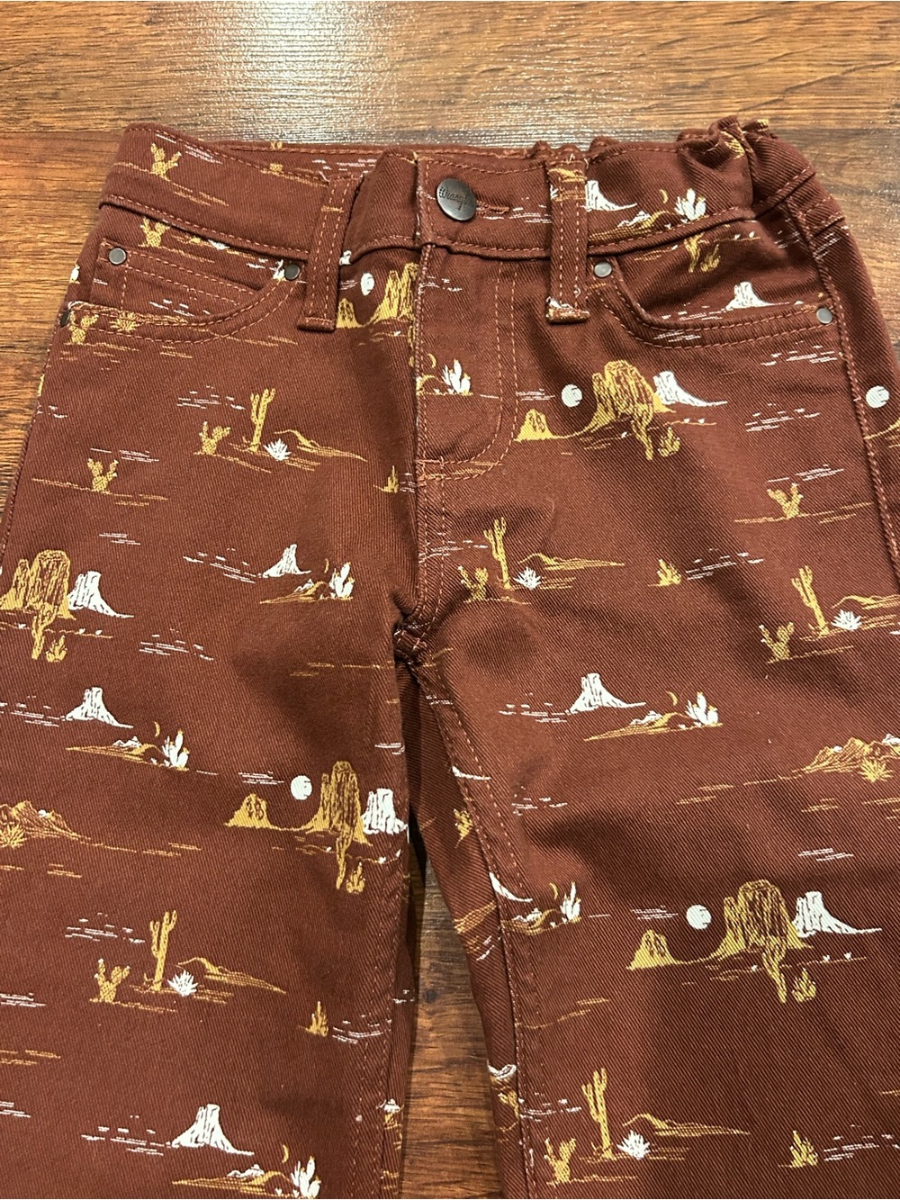 Wrangler Girls Desert Print Flare Jeans Size 8 Adjustable Waist Southwestern - Picture 3 of 9